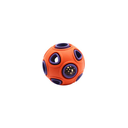 Dog Ball Toy, Dog Interactive Toy With Ring Bell Squeak Toys Dog Rubber Bouncy Ball Pet Exercise Game Puzzle Ball To Increase IQ Search & Catch Bite Resistant Chewing Toy