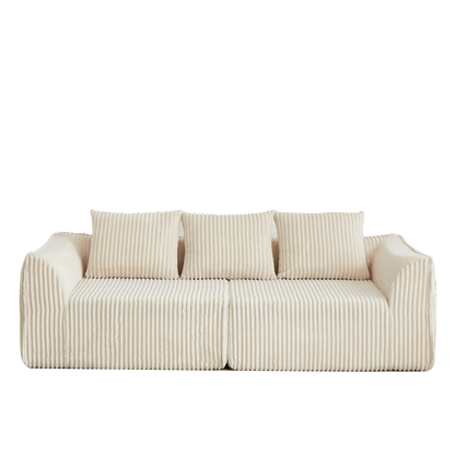 Minimalist 3-Seater Corduroy Sofa