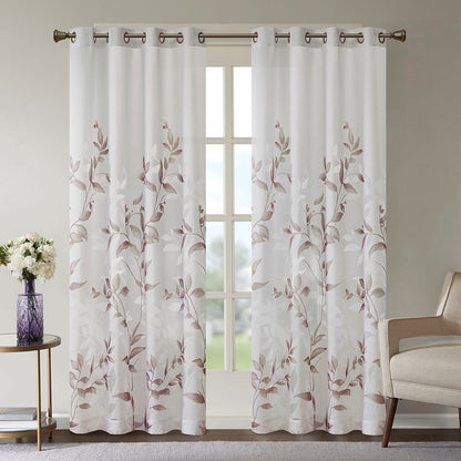 Burnout Printed Curtain Panel