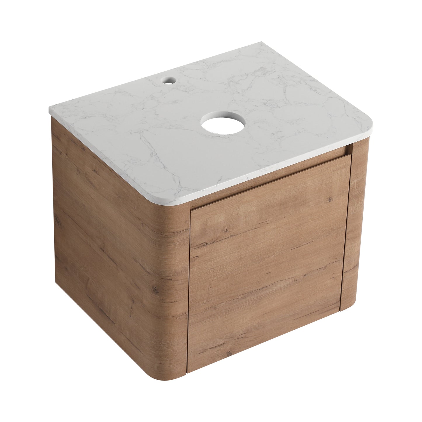 24'' Wall-Mounted Bathroom Vanity with Soft-Close Door