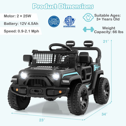 12V Kids Ride on Truck Car Battery Powered Electric Vehicle