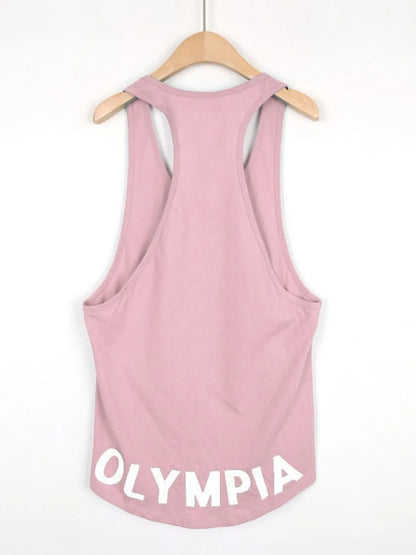 Men's Plus Size Letter Graphic Wide Strap Tank