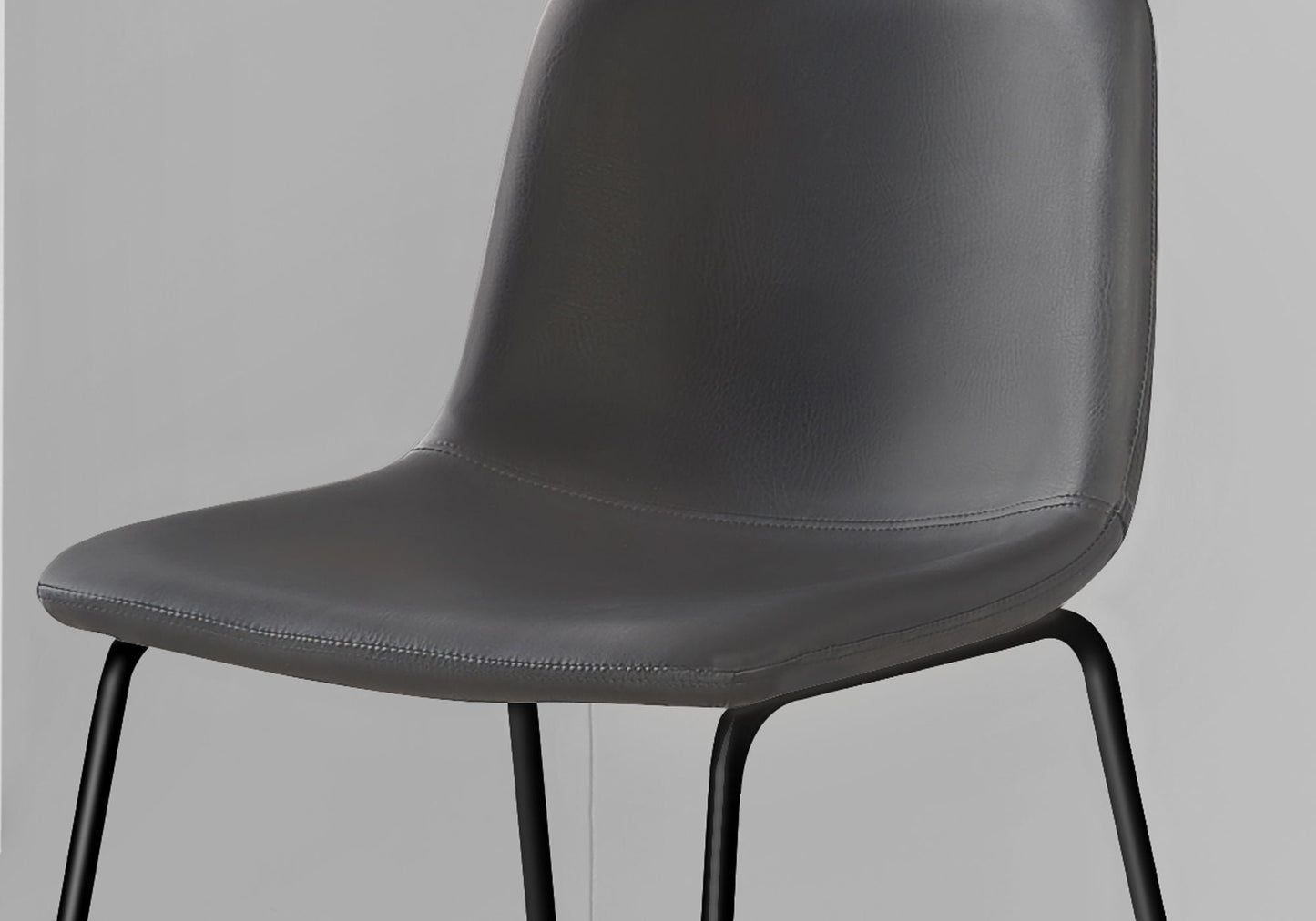 Bar Height Office Chair with Curved Backrest and Leather-Look Upholstery