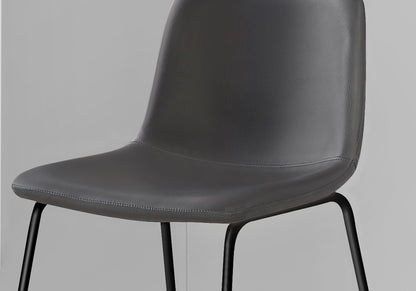Bar Height Office Chair with Curved Backrest and Leather-Look Upholstery