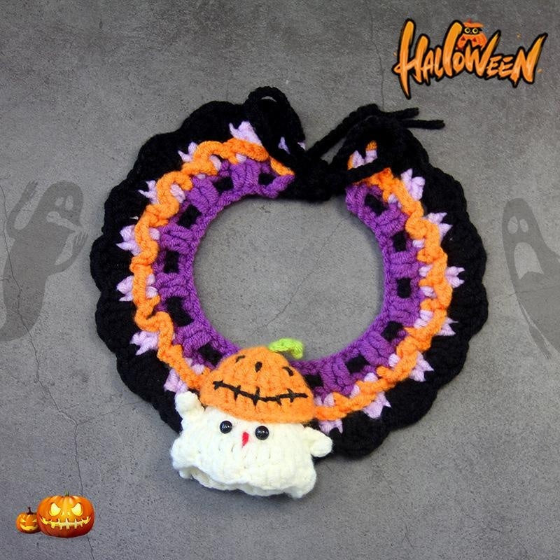 Hand-knitted Halloween Scarf For Cats And Dogs