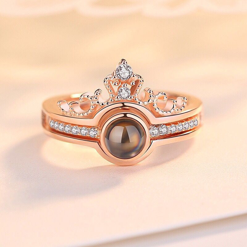 S925 Projection Personalized Photo Ring