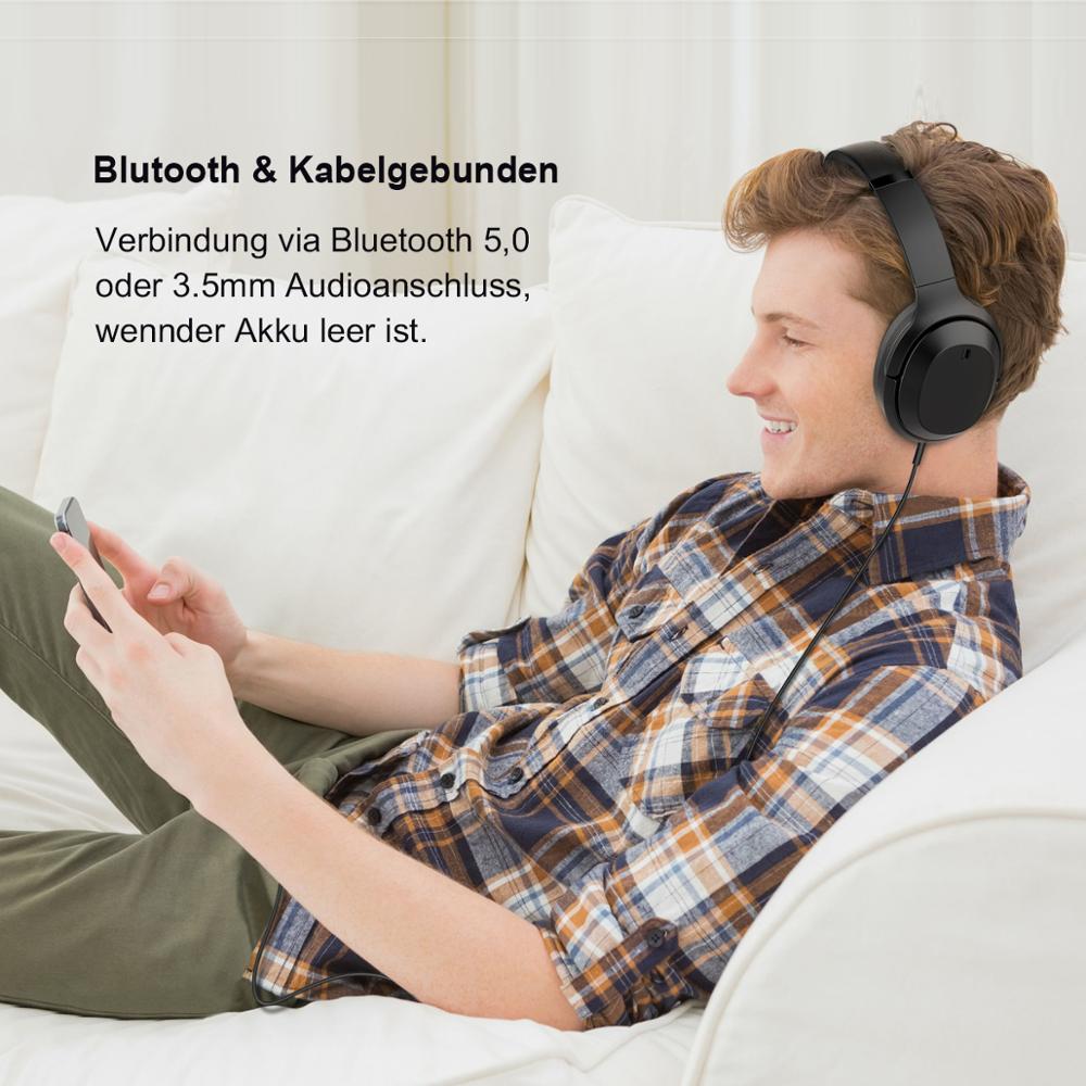 M98 Active Noise Cancelling Headphones with Bluetooth and Long Battery Life for Immersive Sound Experience