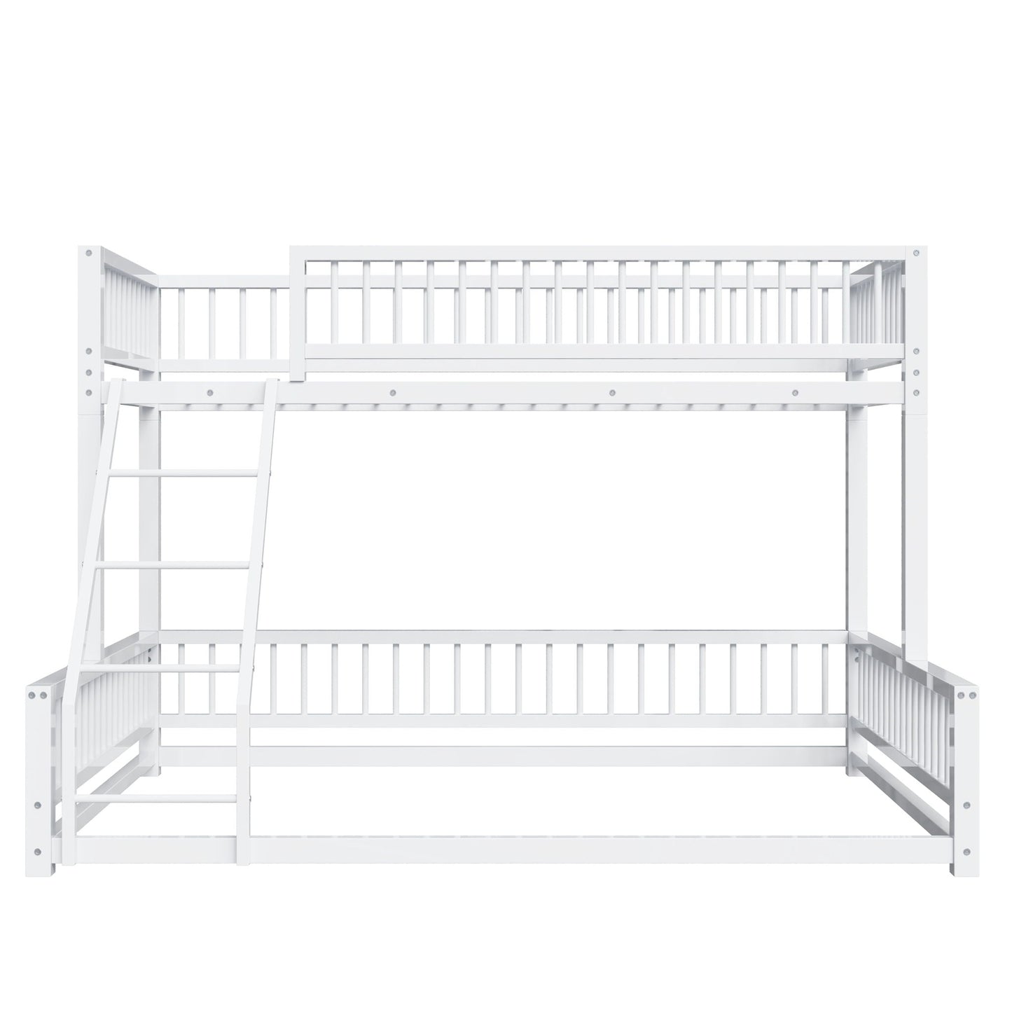 Bunk Bed With Ladder And Safety Guardrails