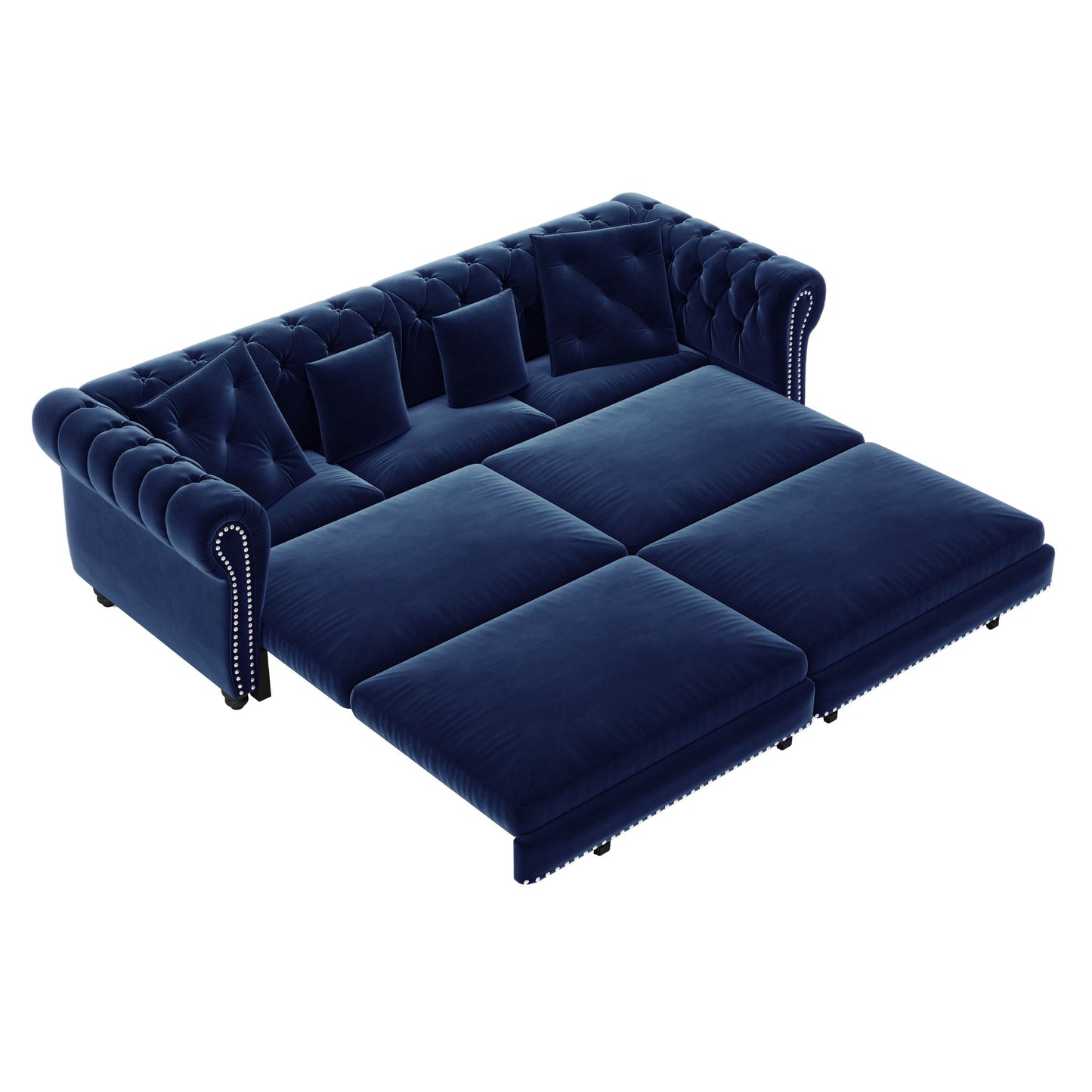 3 In 1 Pull Out Convertible Sleeper Sofa Bed, King Size, Chaise Lounge