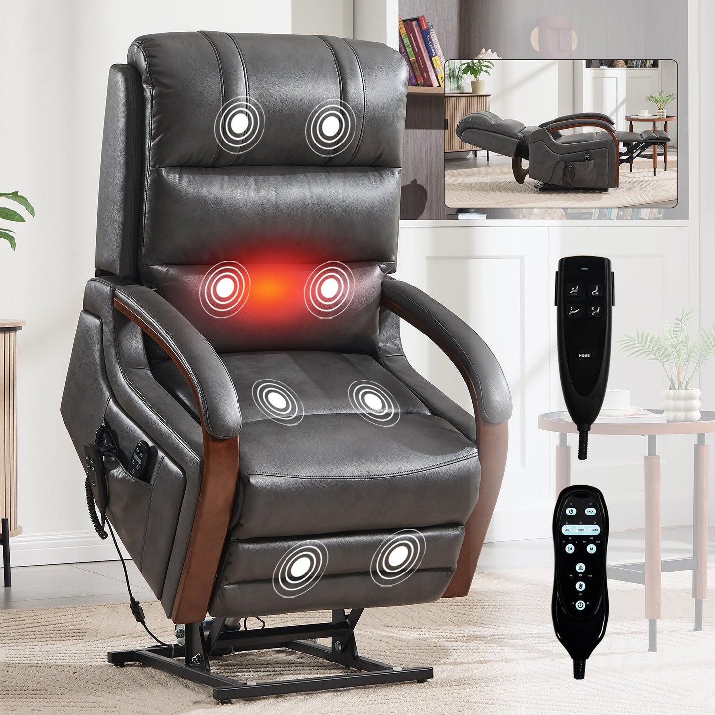 Power Dark Recliner Chair