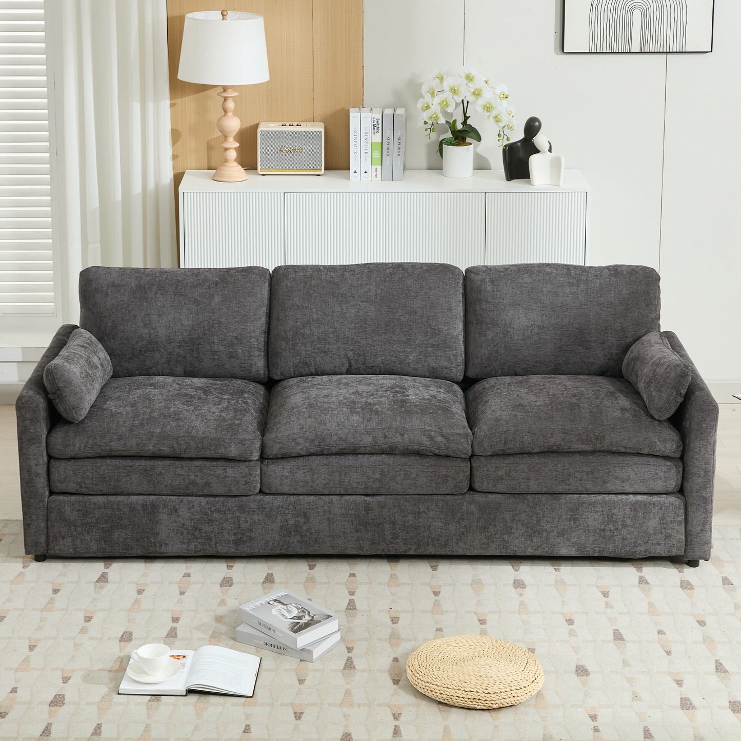 Cozy Upholstered 3 Seater Sofa Cushion For Living Room