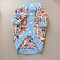 Pet Dog Color-Block Cardigan Sweater
