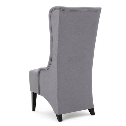 Alight Upholstered Dining Chair With High Back And Birch Wood Legs