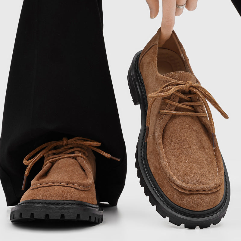 Retro Thick-soled Lace-up Casual Shoes