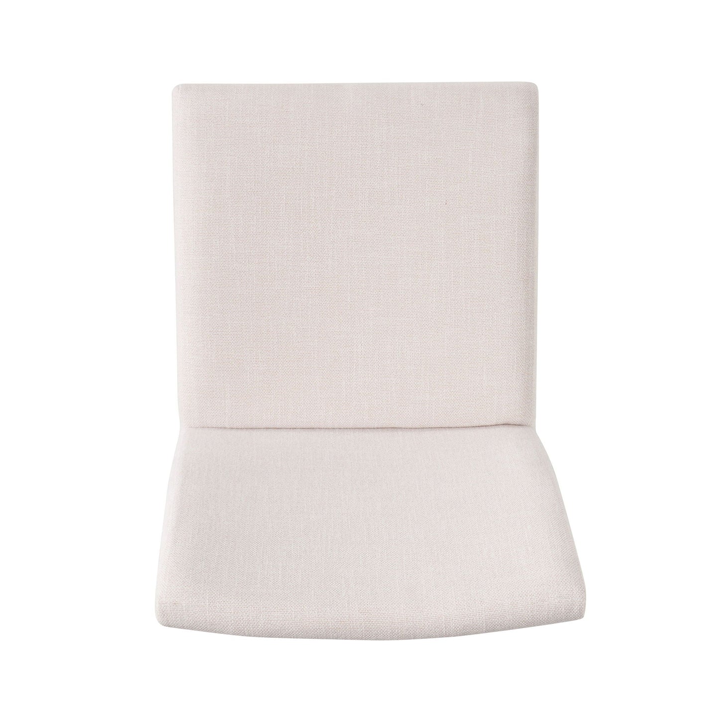Dining Chairs with Upholstered Seat and Backrest (Set of 2) - Light Beige / Walnut