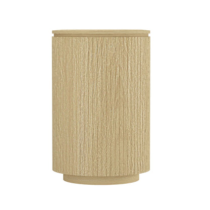 Olivia - Sideboard With 4 Adjustable Shelves With Handle Free Doors And Rounded Edges - Oak
