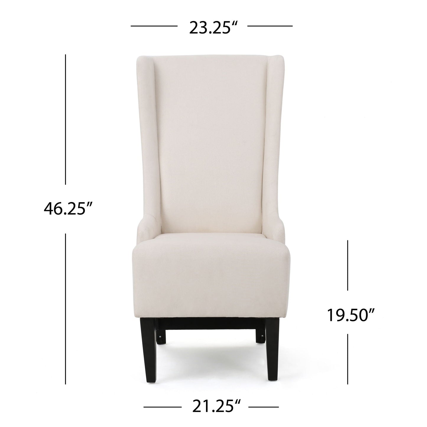 Alight Upholstered Dining Chair With High Back And Birch Wood Legs