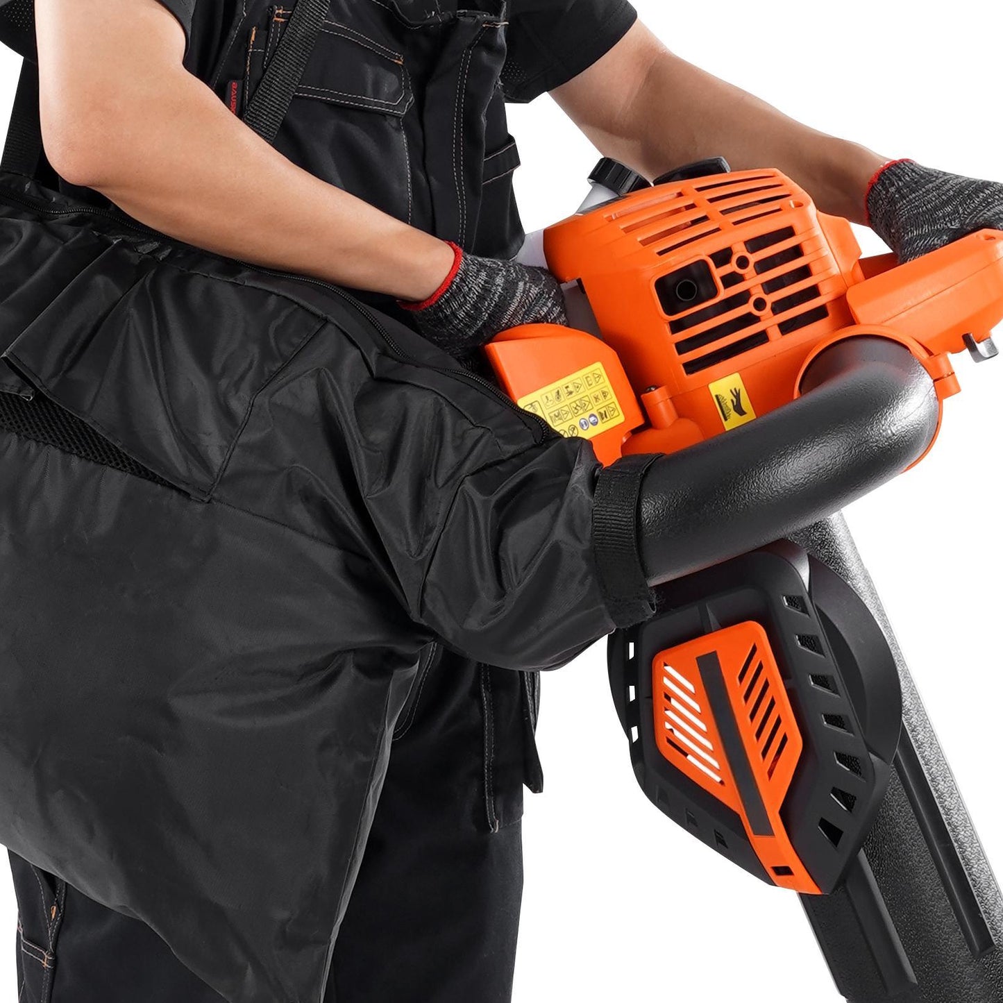 Leaf Blower, 26CC 2-Cycle Handheld with Vacuum and Collection Bag