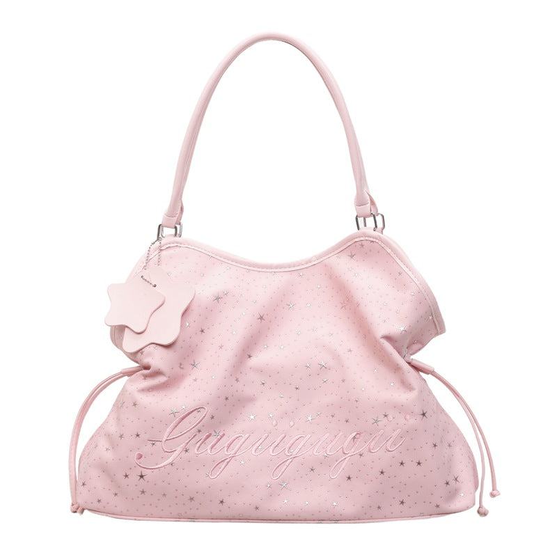 Star-print Tote Bag Womens Large-capacity Handbag