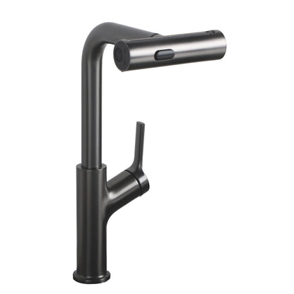 Drop-In Stainless Steel Kitchen Sink With Pull-Out Faucet And Soap Dispenser
