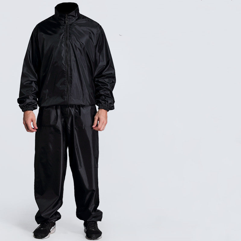 Men's Black Sweating Plus Size Exercise Suit