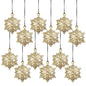 3.5" Snowflake Hanging Ornament Set of 12