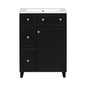 Transitional Style Bathroom Vanity Cabinet With Ceramic Sink