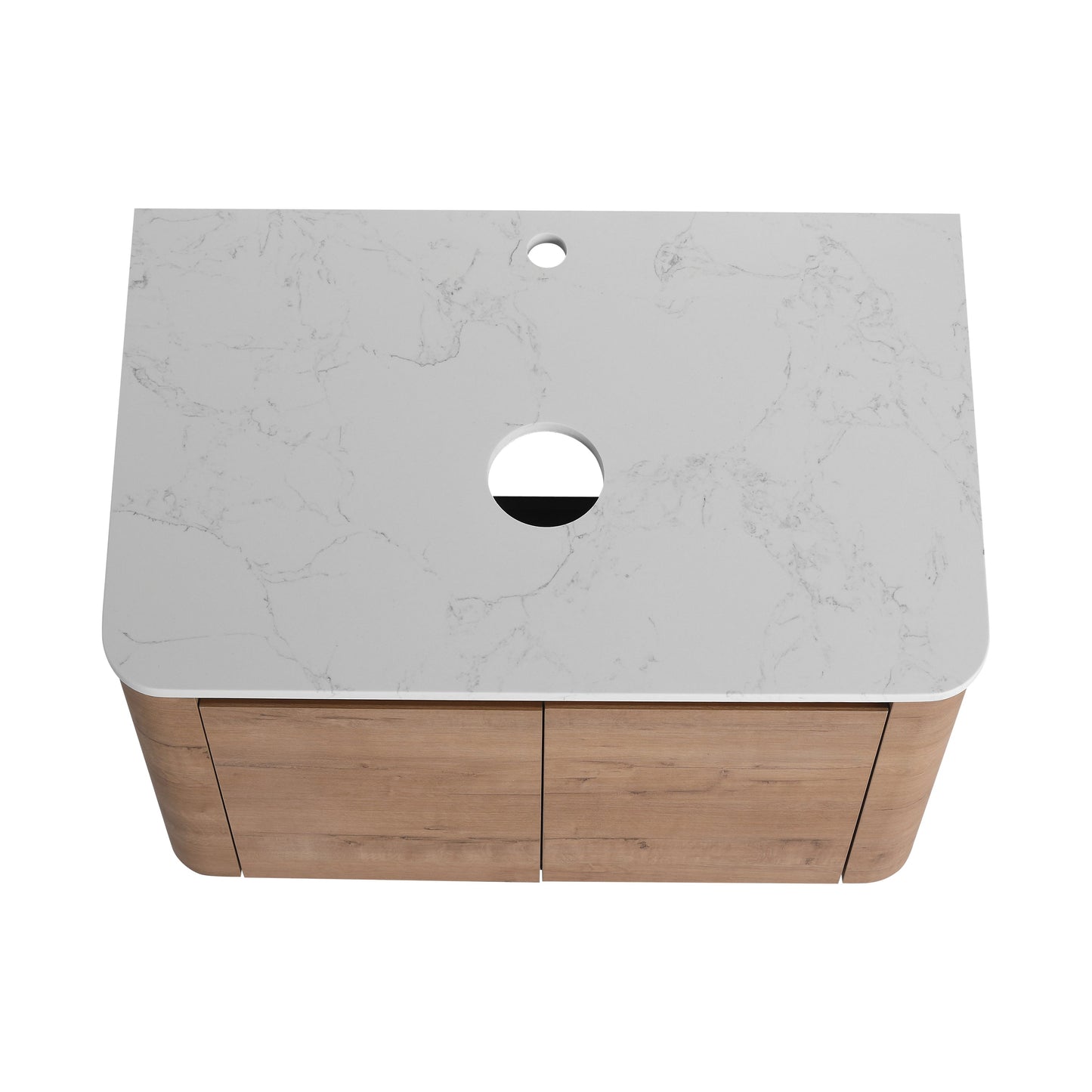 30" Wall-Mounted Bathroom Vanity with 2 Soft-Close Doors
