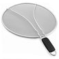 Grease Splatter ScreenÊ13in Stainless Steel Fine Mesh Splash Mesh Shield Hot Oil Stopper w/ Resting Feet For Frying Pan Cooking Woks Skillets Pots Pan