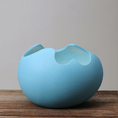 Eggshell Living Room Ceramic Hydroponic Vase Pot Desktop Flower Small And Simple Indoor Green Dill