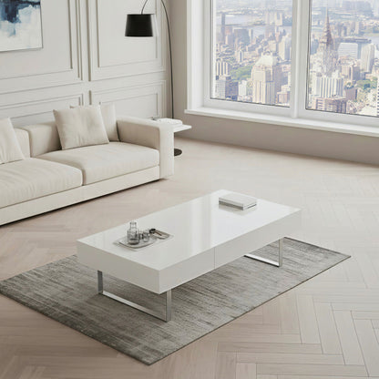 Rectangular Coffee Table With Hidden Storage