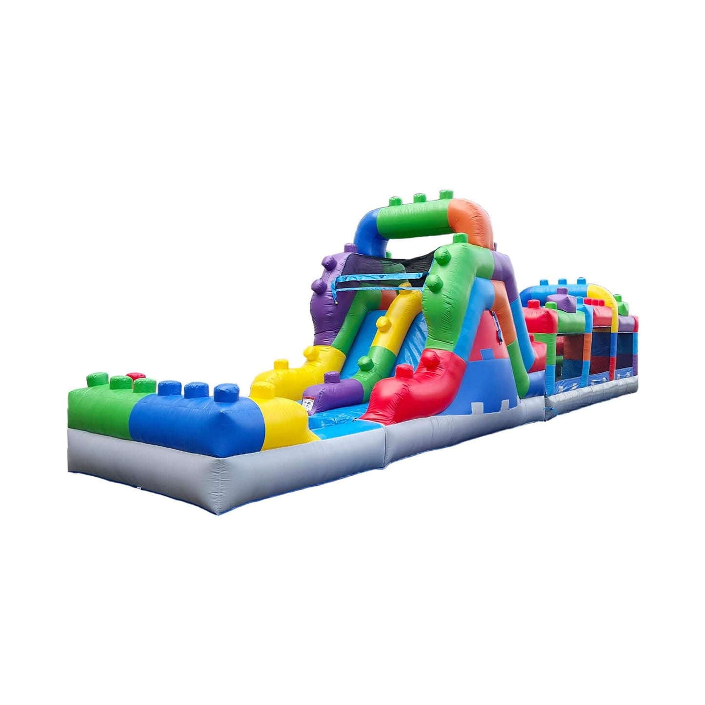 42FT Commercial Inflatable Obstacle Course With Dual Water Slide (SAK31587)