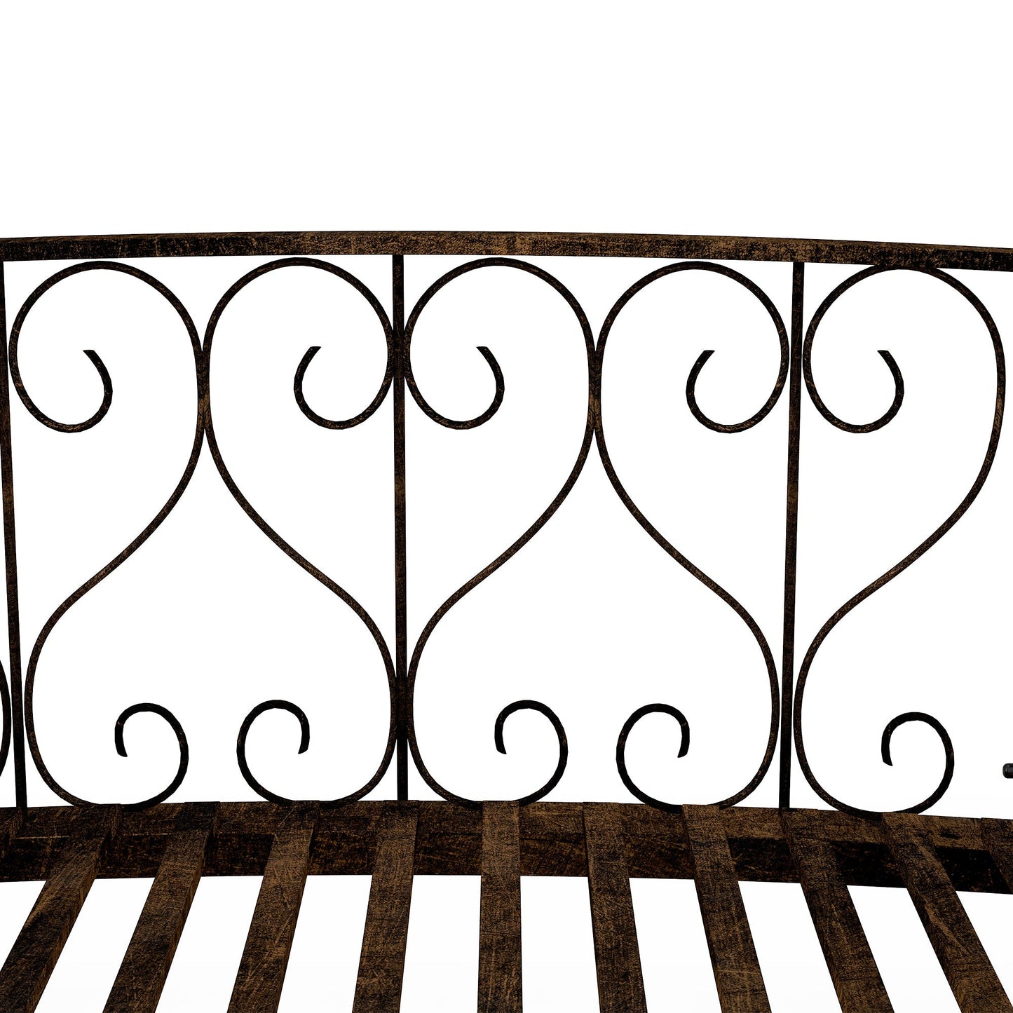 Outsunny 7' Metal Arch Garden Bridge with Safety Siderails