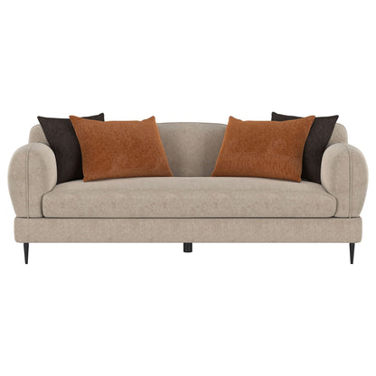 Jade 2-piece Chenille Upholstered Sofa Set Latte