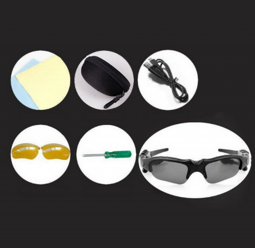 Midnight Black Titan Audio Specs | IPX4 Waterproof Smart Bluetooth 5.0 Sports Sunglasses with Wireless Mic & Open-Ear Audio