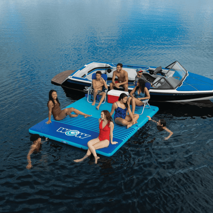 WOW Watersports 8'x5'x6" Drop Stitch Vacation Station Dock w 4 Handles