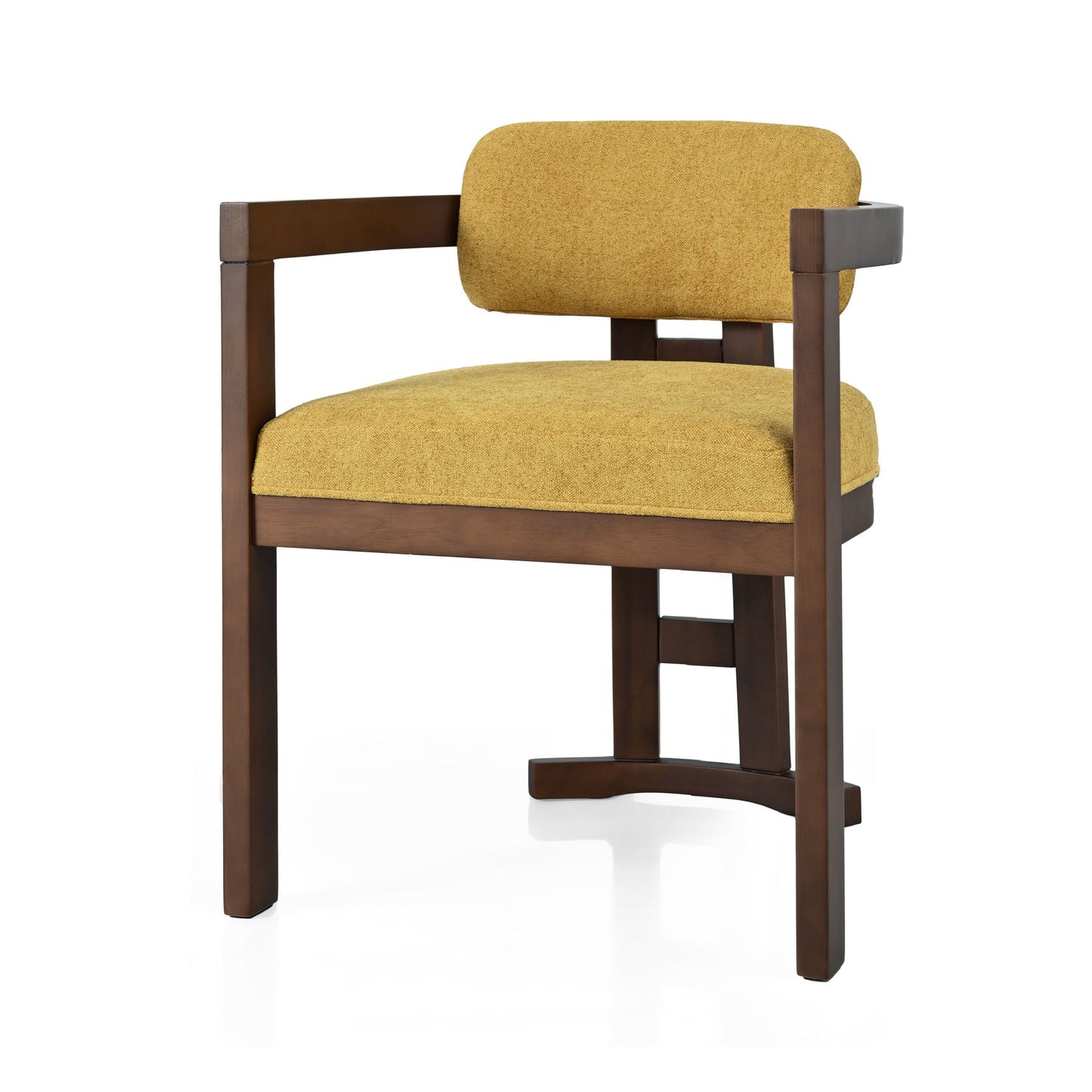 Stylish Indoor Upholstered Wood Dining Chair Set of 2