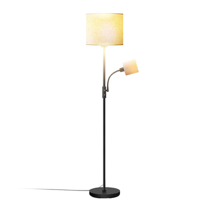 67.32In Mother Daughter Floor Lamp with Linen Shade 3200K Brightness 360¡ Adjustable Reading Light Modern Decoration Standing Lamp for Living Room Bed