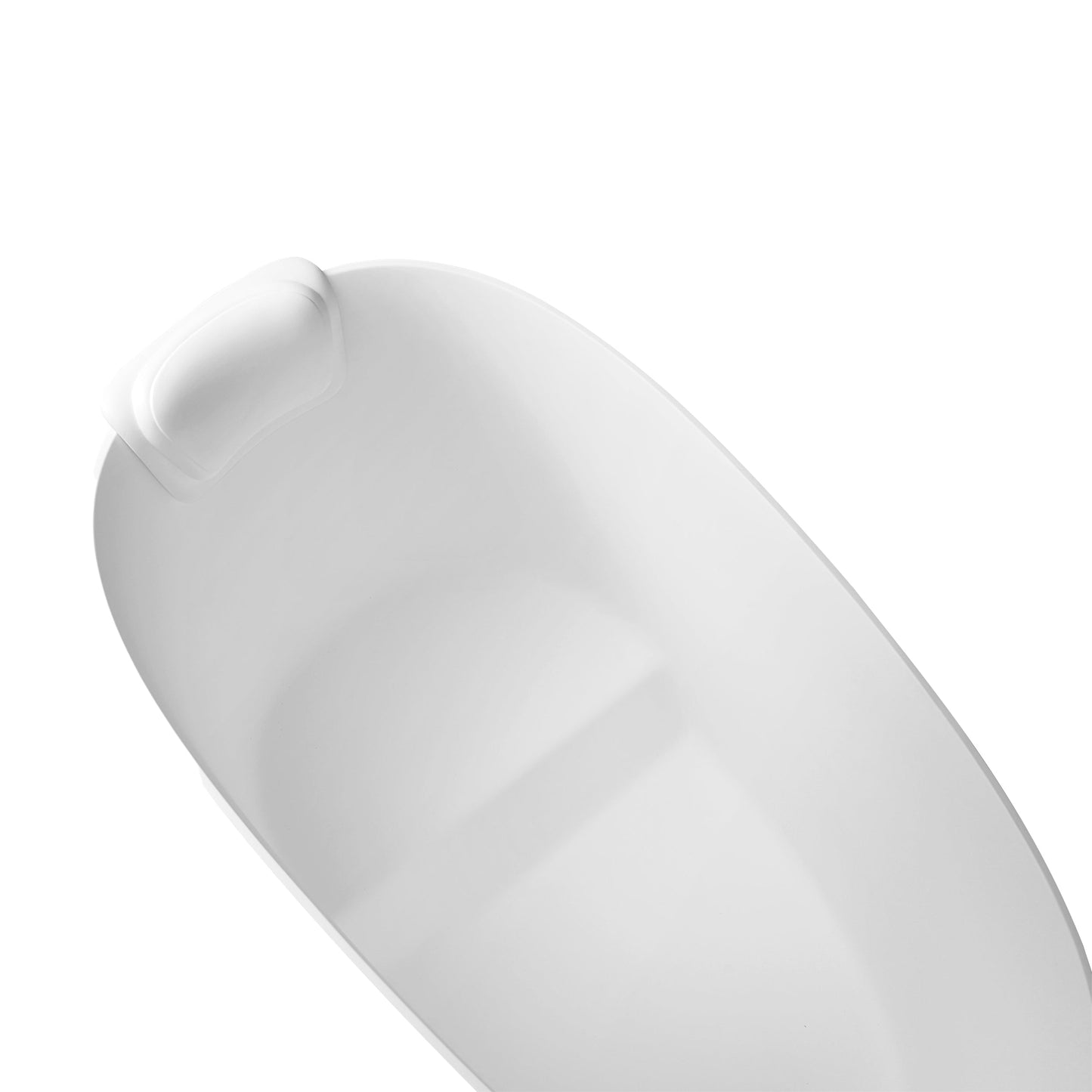 51" Solid Surface Oval Freestanding Glossy Bathtub