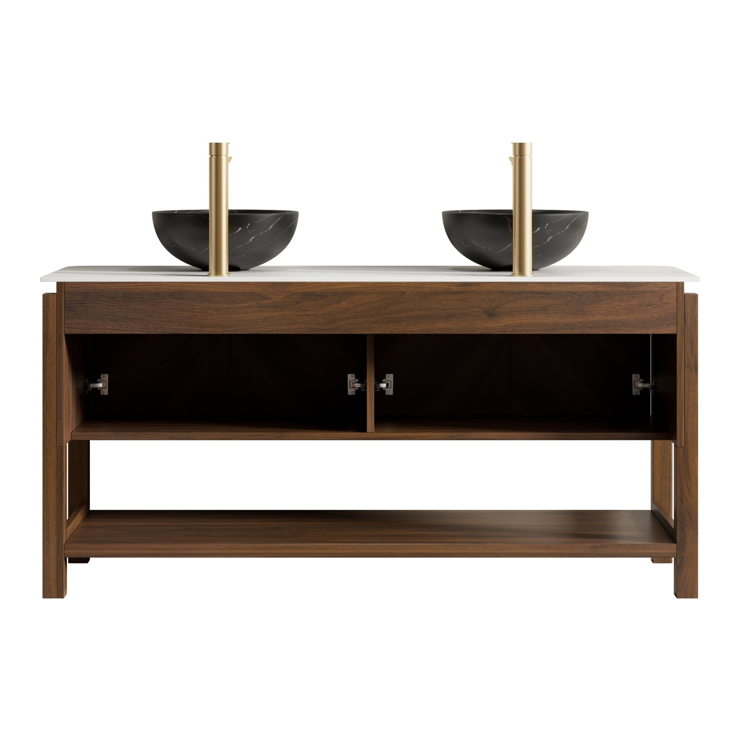 Indigo 60" Bathroom Vanity with Sinter Stone Countertop