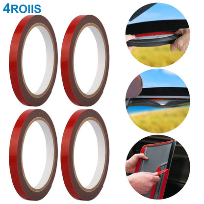 4 Rolls Car Double Sided Tapes Heavy Duty Double Sided Foam Tapes Strong Mounting Adhesive Tapes For Cars Truck Automotive 9.8FT/Roll