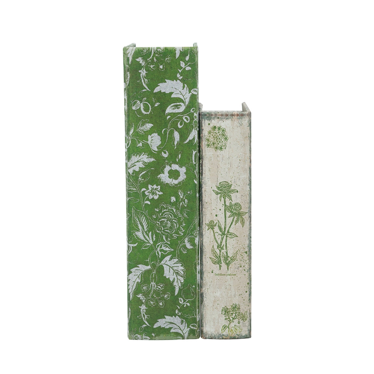 S/2 Decorative Book Boxes with Rustic Floral Patterns