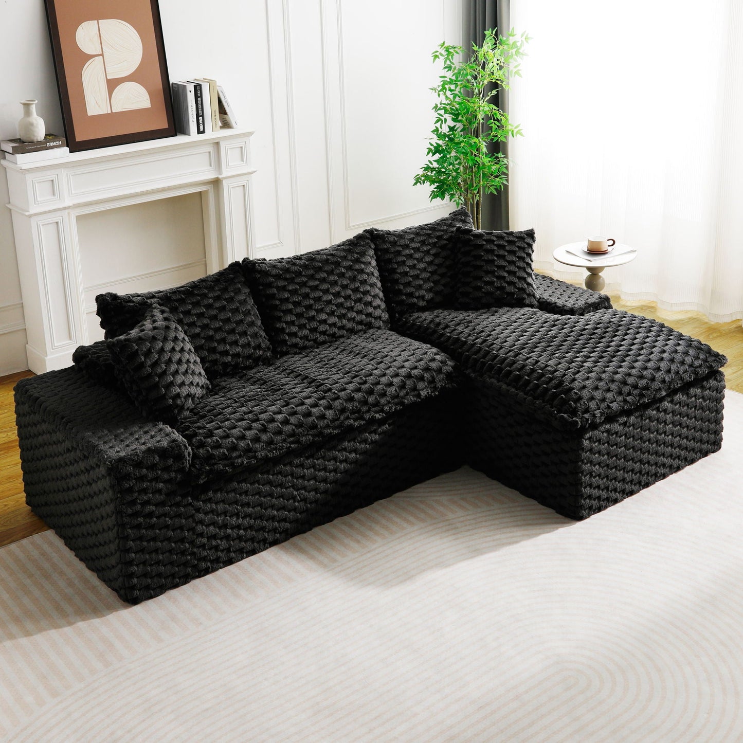 Modular Sofa, Convertible Twin Seat With Chaise Lounge