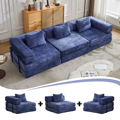 Convertible Floor Sofa Bed, Boneless Modular Sectional Sofa For Living Room
