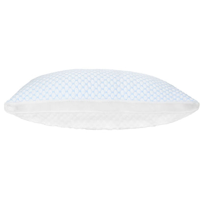 Shredded Memory Foam Pillow Adjustable Cool Pillow with Extra Filling Machine Washable Cover for Side Back Stomach Sleepers