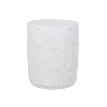 Outdoor Patio End Table - Antique White