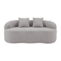 Curved Loveseat Sofa With Round Armrest