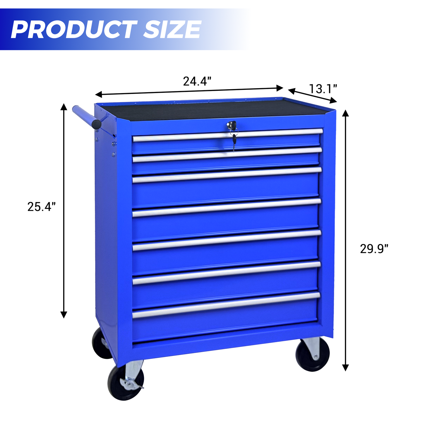 Rolling Tool Chest with 7-Drawer Tool Box with Wheels