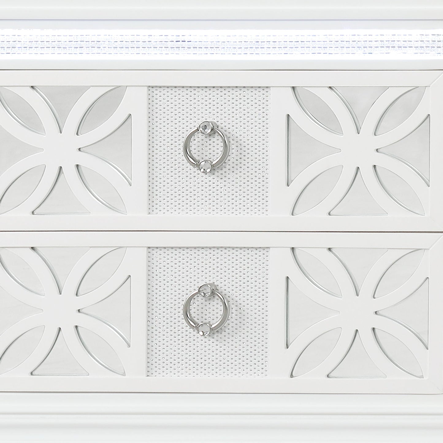 Abigale - 2 Drawer Nightstand With LED - White