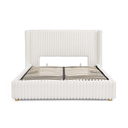 Functional Vertical Striped Bed With Gas Lift Storage